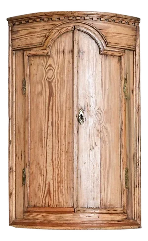 Swedish 19th Century Pine Wall Mounted Corner Cabinet