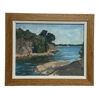 Ragner Nyberg, River, 1969, Oil on Panel, Framed For Sale