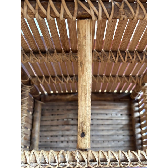 Mid-20th Century Bamboo & Rattan Wine Caddy For Sale - Image 14 of 15