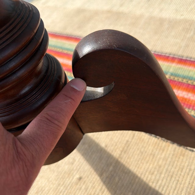 Wood Antique Mahogany Tilt Top Candlestand, Pennsylvania, Circa 1820s–1840s For Sale - Image 7 of 12