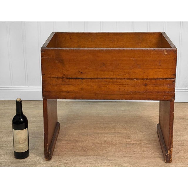 A Primitive Farmhouse Pine Dough Box Stand, c. Early 20th Century - Deep Satin Finish with Wonderful Character Throughout...