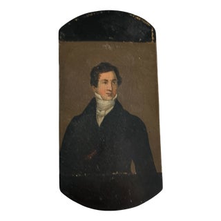 Miniature Portraits, 1780, Oil on Wood, Set of 2 For Sale