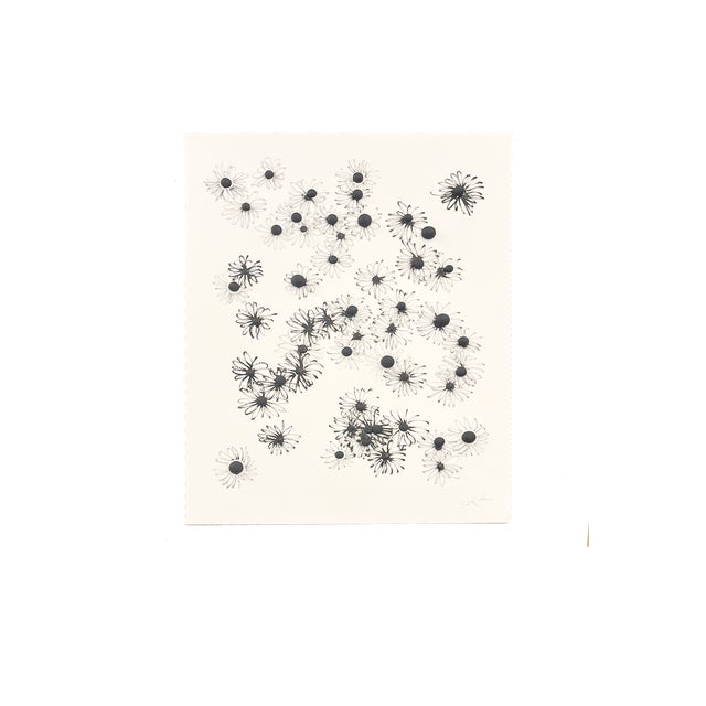 Wood pieces, gesso and ink on paper in white shadow box.