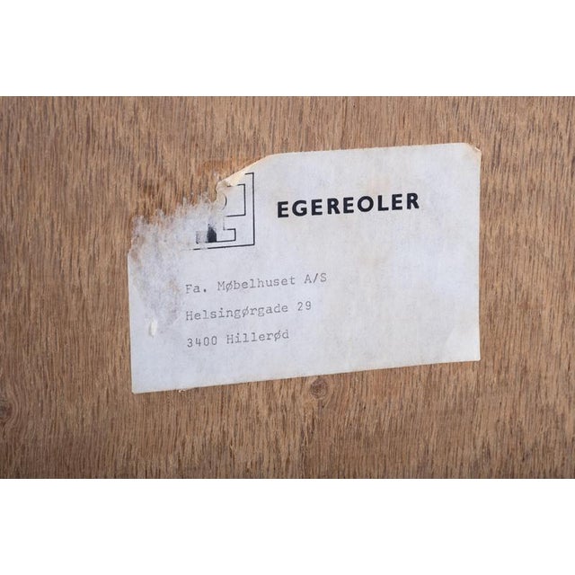 Small Brutalist Oak Cabinet with Brass Handles, Denmark, 1960s For Sale - Image 12 of 14
