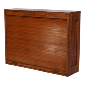 Antique Oak Roll Front Cabinet C1920