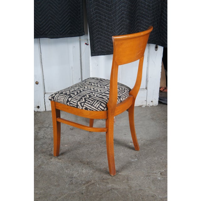 Brown 4 Vintage Isa International Biedermeier Style Modern Cherry Dining Side Chairs For Sale - Image 8 of 12