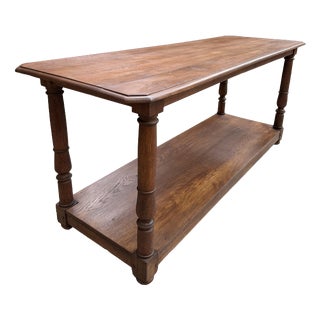 Early 20th Century Cloth Merchant's Table in Oak For Sale