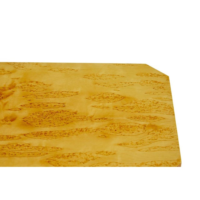 Traditional Swedish Empire Revival Birch Lyre Form Side Table, 1920s For Sale - Image 3 of 9