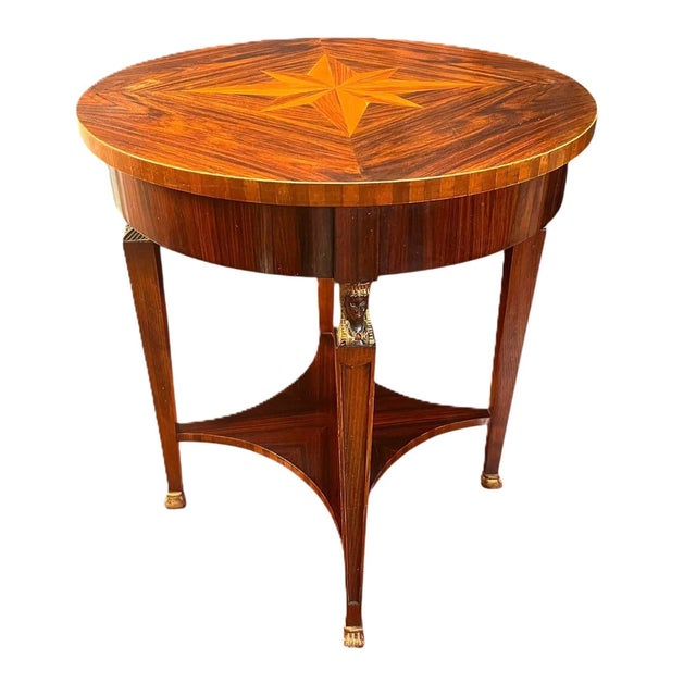 Traditional Early 19th Century Inlaid Empire Accent Table For Sale - Image 3 of 5