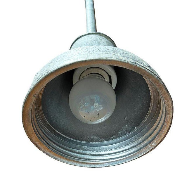1930s Benjamin Vapor-Tight Industrial Hanging Pendant Light W/ Globe, 2 Available For Sale In Los Angeles - Image 6 of 7