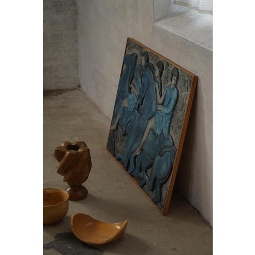 1950s Mid-20th Century Modern Wall Relief with Figural Motif, 1950s For Sale - Image 5 of 18