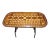 Alfonso Marina Wrought Iron and Parquetry Wood Top Side Table For Sale