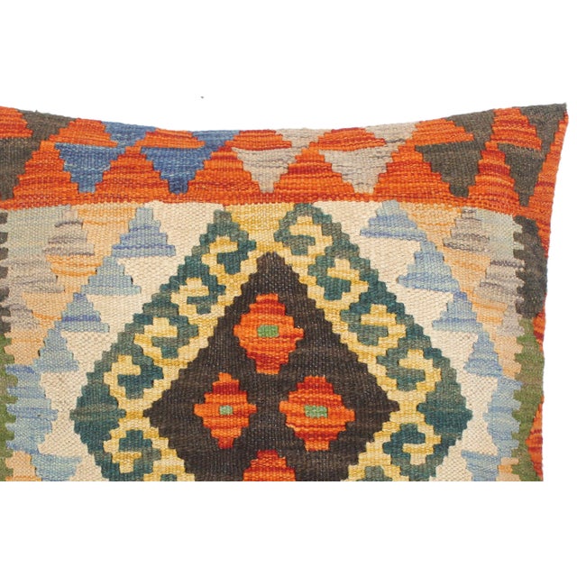 Rustic Turkish Octavia Hand Woven Kilim Throw Pillow For Sale - Image 4 of 5