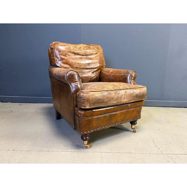 Mid-Century Modern Leather Club Chair, 1950s For Sale - Image 12 of 14