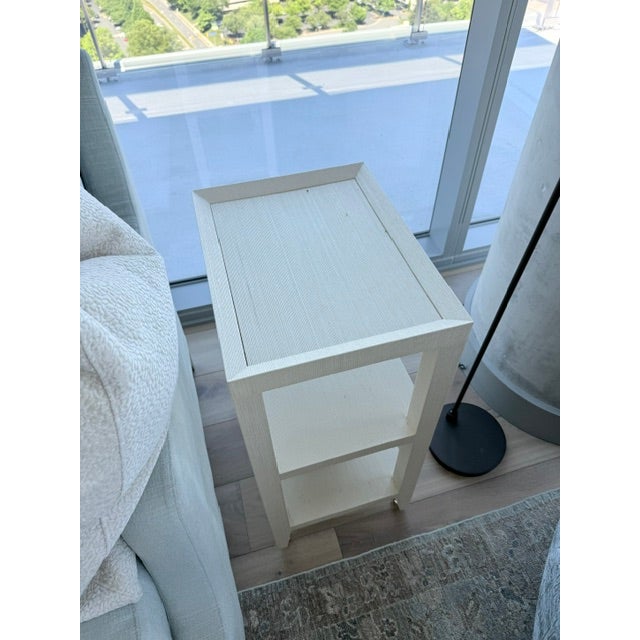 Wood Isadora Side Table, Canvas Cream - Villa & House For Sale - Image 7 of 9