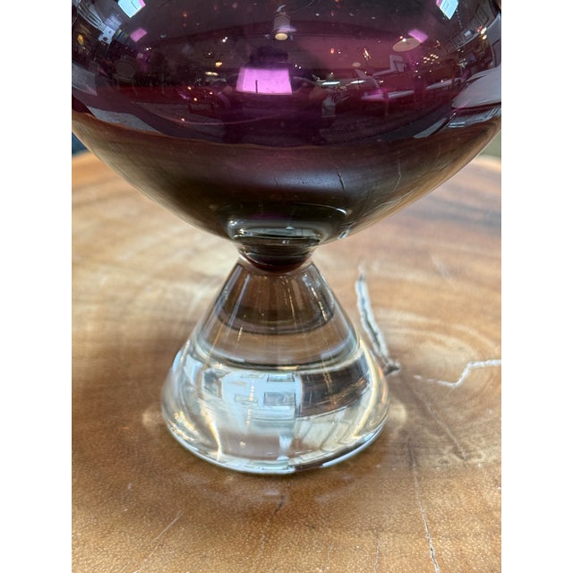 Contemporary Kjell Blomberg for Gullaskruf Amethyst Vase For Sale - Image 3 of 12
