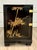 Vintage Chinese Hand-Painted Black Lacquer Chinoiserie Nightstand Side Cabinet For Sale - Image 9 of 17
