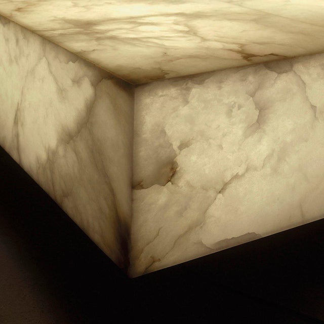 An exclusive and sophisticated coffee table, made of alabaster, with an internal light. Designer Jacobo Ventura...