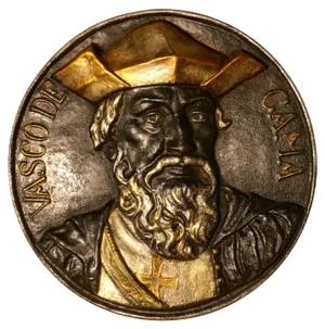 Cast Iron Bust Plaque of Vasco da Gama, 1900s