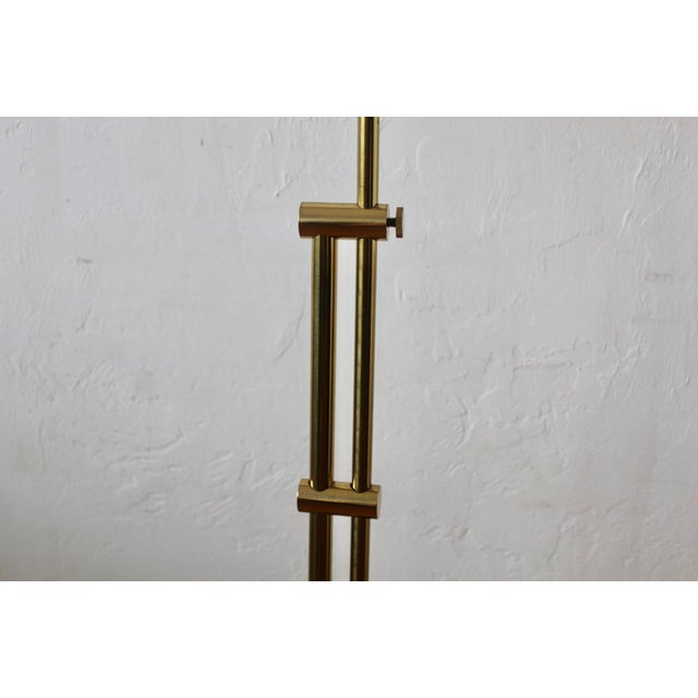 1970s Frederick Cooper Style Brass Pharmacy Library Reading Floor Lamp For Sale - Image 10 of 18
