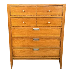 Mid 20th Century Basic Witz Mid Century Walnut Highboy Dresser