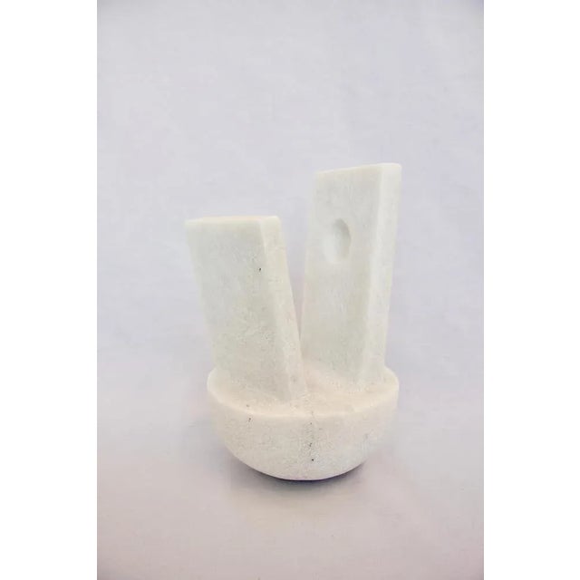 Minoan - Naxian marble shelf sculpture - Tom von Kaenel Dimensions: height 24.5 cm / diameter 15 cm unique artwork signed...