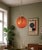 Orange Murano Glass Baloton Pendant Lamp, 1980s For Sale - Image 4 of 17