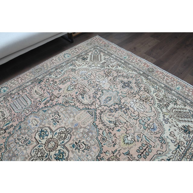 1970s Vintage Persian Handmade Wool Cotton Brown Area Rug For Sale In San Francisco - Image 6 of 11