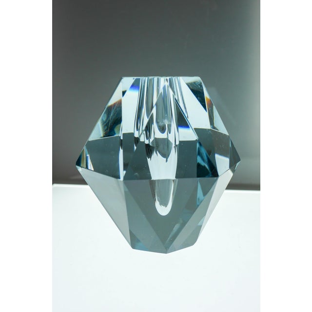 Dimond-Shaped Crystal Vase from Strömbergshyttan For Sale - Image 8 of 14
