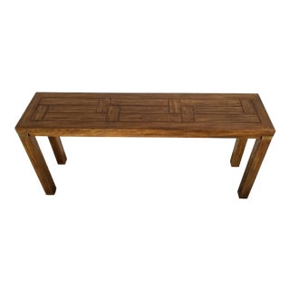 Drexel Heritage Woodbriar Collection Parsons Style Campaign Console Sofa Table For Sale