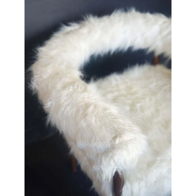 1970s Pair of Italian Faux Goat Armchairs in the Style of Nanna Ditzel, Circa 1970's For Sale - Image 5 of 7