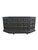 Vintage Drexel Bronze & Walnut Credenza A striking vintage Drexel credenza showcasing bold geometric raised-panel doors...