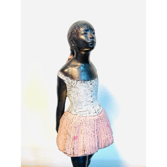 1980s 1980s Hand Painted Petite Danseuse Contemporary S Eylanbekov Alva Museum Bronze Sculpture For Sale - Image 5 of 14