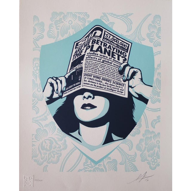 Shepard Fairey (Obey), Global Warning Letterpress, 2016, Serigraph For Sale - Image 5 of 5