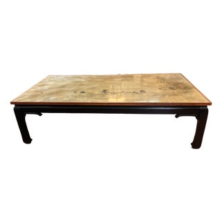 Large Mid Century Asian Style Coffee Table For Sale