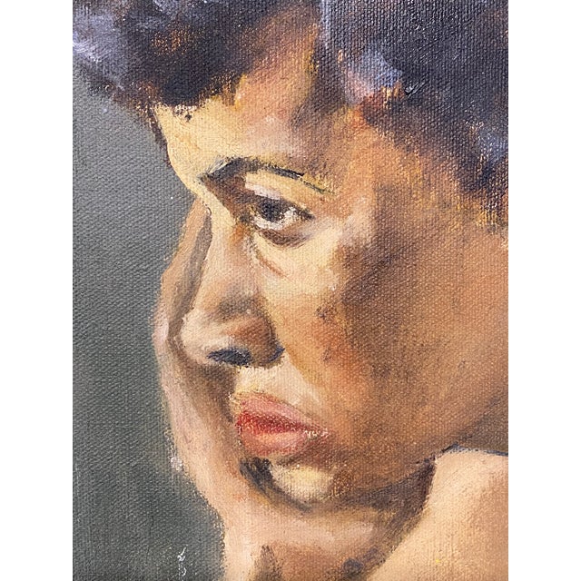 African-American Woman Life Study Painting by Leonard Buzz Wallace For Sale In New York - Image 6 of 13
