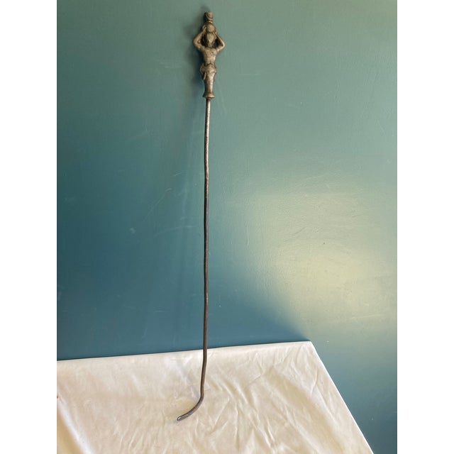 Antique Figural Man With Pot on Head Fireplace Poker, Cast Iron For Sale In Oklahoma City - Image 6 of 9