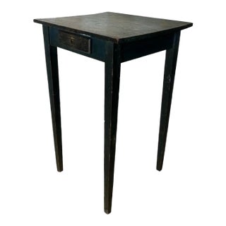 Unusually tall(32.25") Early 19th Century Southern Table in Original Blue Paint For Sale