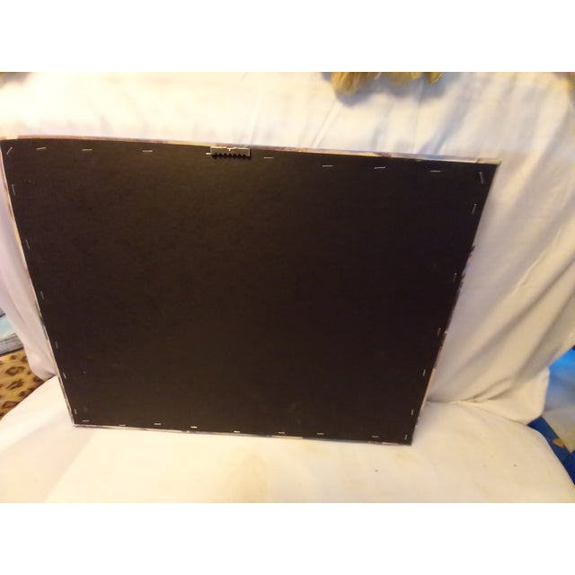 Art Deco Blue Silver Oil Painting This One Smaller 18"x24x2" Gallery-Wrapped Canvas For Sale - Image 3 of 4