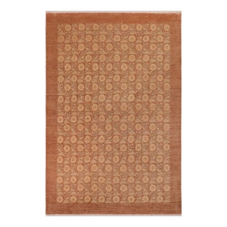1990s Oriental Ziegler Brown Tan Hand-Knotted Wool Rug - 10'1'' X 13'10'' For Sale