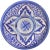 One-of-a-kind antique Moroccan ceramic bowl meticulously handcrafted and glazed exhibiting an elaborate hand-painted...
