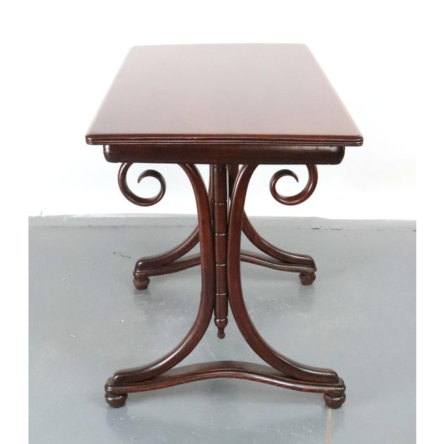Vintage Art Nouveau J. & J. Kohn Beech Bentwood Table For Sale - Image 9 of 14