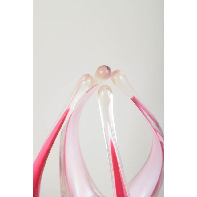 Paul Kedelv for Flygfors “Coquille”, very large model, 1961. Striking and sculptural Coquille vase in clear glass with...