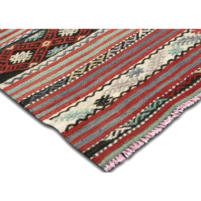 Boho Chic 1960s Turkish Kilim For Sale - Image 3 of 6