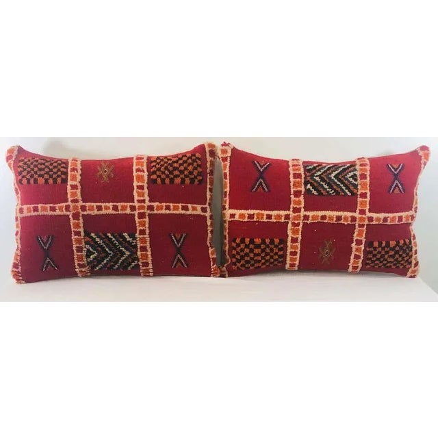 Tribal Wool Vintage Kilim Cushions, a Pair For Sale - Image 10 of 10