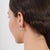 Contemporary Geometric Ruby & Diamond Hoop Earrings in 925 Sterling Silver, A Pair For Sale - Image 12 of 14