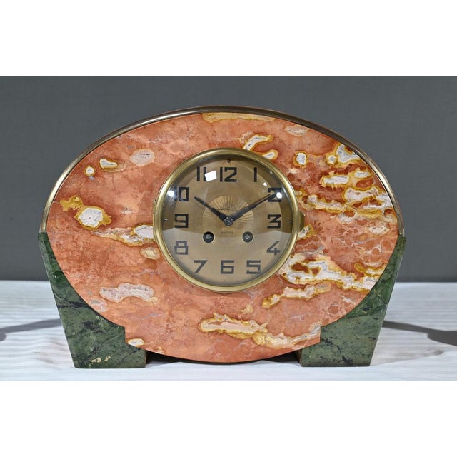 Art Deco Marble Fireplace Trim Set from Diedisheim, 1920s, Set of 3 For Sale - Image 6 of 18