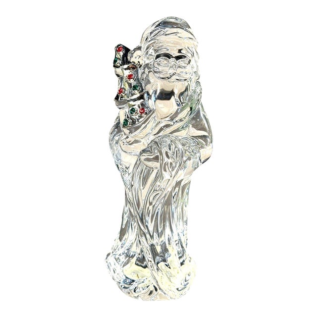 Lenox Pave Jewels Olde World Santa Crystal Figurine Germany 7" Box For Sale