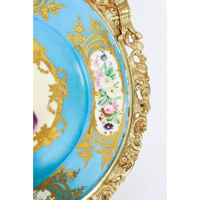 Antique Ormolu and Sevres Porcelain Portraits Wall Lights, 1800s, Set of 2 For Sale - Image 14 of 18