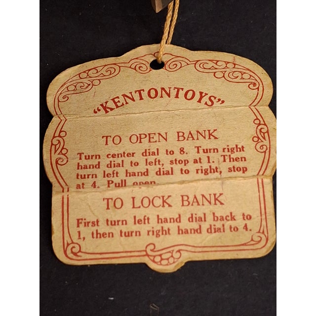 Antique Kenton Cast Iron Radio Bank 1920s Safe Original Tag Peirce Collection For Sale In Boston - Image 6 of 17
